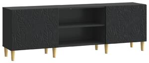 VidaXL TV szekrény 150 x 31 x 50 cm Fekete Szerelt Fa