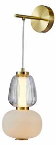 Italux glamour fali lámpa eris opál átlátszó arany itxwl-98374-18w-gd