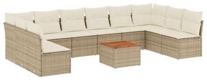 VidaXL Polyrattan Kerti Ülőgarnitúra - 11 részes - Bézs
