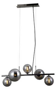 Italux glamour modern függeszték canello fekete króm szürke itxpnd-406007-5a-bcr