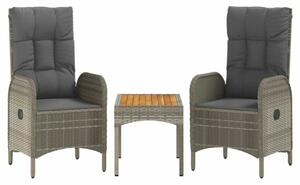 VidaXL Polyrattan Kerti Ülőgarnitúra - 3 részes