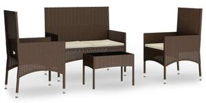 VidaXL Polyrattan Kerti Ülőgarnitúra - 4 személyes