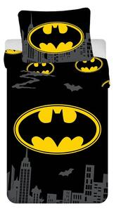 Egyszemélyes pamut gyerek ágyneműhuzat 140x200 cm Batman "The Emblem" – Jerry Fabrics