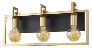 Italux loft modern fali lámpa primero matt fekete arany itxwl-44003-3-bk-gd