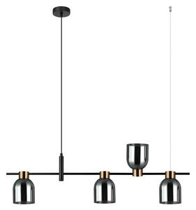 Italux modern függeszték servio fekete füstös itxpnd-66892-4-bk-sg