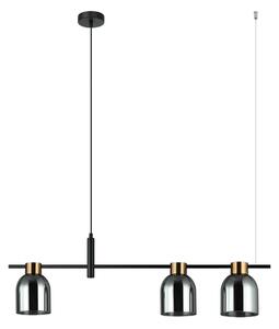 Italux modern függeszték servio fekete füstös itxpnd-66892-3-bk-sg