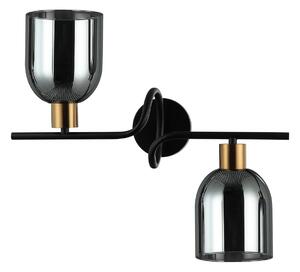 Italux modern fali lámpa servio fekete füstös itxwl-66892-2a-bk-sg