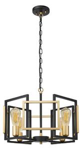 Italux loft modern függeszték primero matt fekete arany itxpnd-44003-4-bk-gd