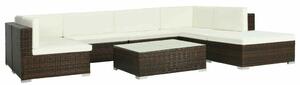 VidaXL Polyrattan Kerti Ülőgarnitúra - 8 részes