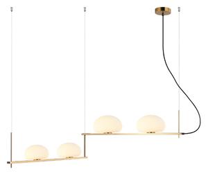 Italux modern függeszték kernio sárgaréz opál itxpnd-357784-bro+w