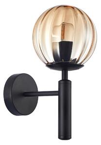 Italux modern fali lámpa ravena borostyán fekete itxwl-2324-1 bk+amb