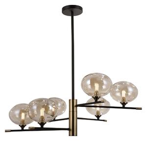Italux modern függeszték mesta antik bronz borostyán fekete itxpnd-58856-6-mb-ab