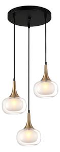 Italux modern függeszték konila sárgaréz átlátszó itxpnd-99709-3a-bro-cl