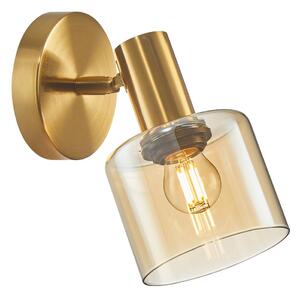 Italux modern fali lámpa santia borostyán sárgaréz itxwl-65342-1 bro+amber