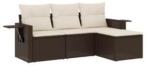 Polyrattan Kerti Ülőgarnitúra - 4 Részes