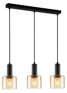 Italux modern függeszték santia borostyán fekete itxpnd-65342-3-bkamb