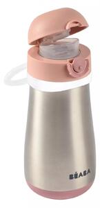 Béaba Rozsdamentes Acél Palack + Fogantyú - 350 ml - Sötét rózsaszín -