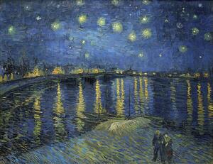 Vincent van Gogh - Reprodukció Csillagos éjszaka a Rhone felett, (40 x 30 cm)