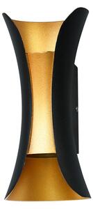 Italux modern kültéri fali lámpa dante fekete arany itxpl-356-s bk+gd