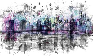 Illusztráció Modern Art NEW YORK CITY Skyline Splashes, Melanie Viola