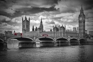 Fotográfia LONDON Westminster Bridge & Red Buses, Melanie Viola