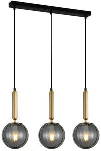Italux glamour modern függeszték ravena füstös sárgaréz itxpnd-2324-3lbro+sg