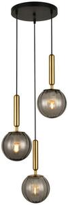Italux glamour modern függeszték ravena füstös sárgaréz itxpnd-2324-3abro+sg