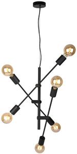 Italux Vintage Függeszték Ferreia Fekete ITXPND-5986-6-BL