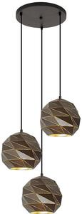 Italux Modern Függeszték Palermo Antracit ITXPND-2424-3S-GR+GD
