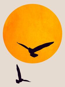 Illusztráció Birds In The Sky, Kubistika, (26.7 x 40 cm)