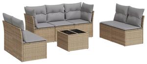 VidaXL Polyrattan Kerti Ülőgarnitúra - 8 részes - Bézs