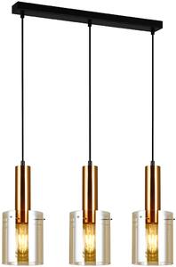 Italux glamour modern függeszték sardo borostyán sárgaréz itxpnd-5581-3-bro+am