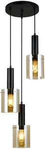 Italux glamour modern függeszték sardo borostyán fekete itxpnd-5581-3a-bkamb