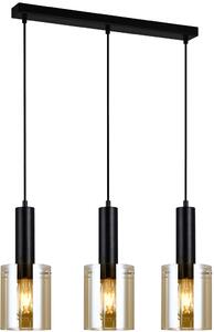 Italux glamour modern függeszték sardo borostyán fekete itxpnd-5581-3-bk+amb