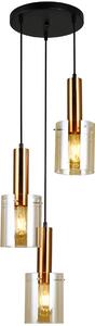 Italux glamour modern függeszték sardo borostyán sárgaréz itxpnd55813abro+amb