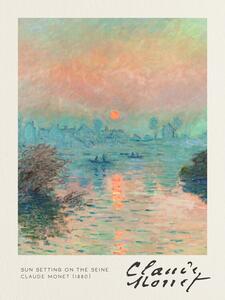 Reprodukció Sun Setting on the Seine - Claude Monet, (30 x 40 cm)