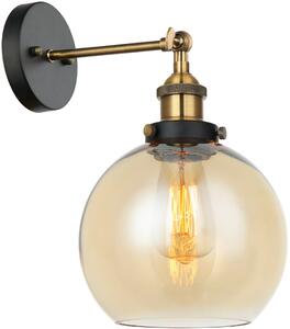 Italux glamour modern fali lámpa cardena borostyán fekete arany itxmbm-4330-1 gd+amb