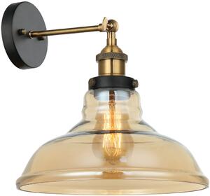 Italux glamour modern fali lámpa hubert borostyán fekete arany itxmbm-2381-1 gd+amb