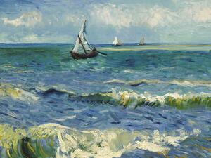 Reprodukció The sea at Saintes-Maries-de-la-Mer (Vintage Seascape with Boats) - Vincent van Gogh