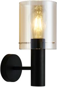 Italux glamour modern fali lámpa sardo borostyán fekete itxwl-5581-1a-bk+amb