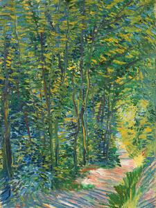 Reprodukció A path in the woods (Vintage Landscape) - Vincent van Gogh