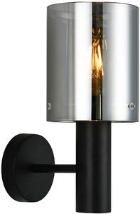 Italux glamour modern fali lámpa sardo fekete füstös itxwl-5581-1a-bk+sg
