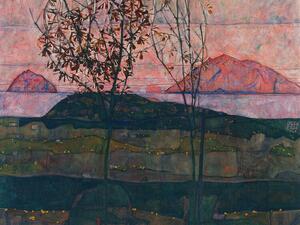 Reprodukció Setting Sun (Distressed Sunset) - Egon Schiele, (40 x 30 cm)