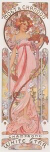 Reprodukció Moët & Chandon White Star Champagne (Beautiful Art Nouveau Lady, Advertisement) - Alfons / Alphonse Mucha