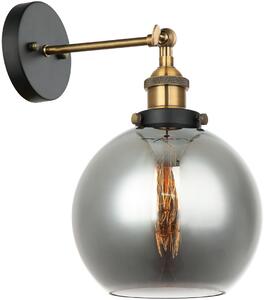 Italux glamour modern fali lámpa cardena fekete füstös arany itxmbm-4330-1 gd+sg