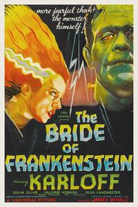 Reprodukció The Bride of Frankenstein (Vintage Cinema / Retro Movie Theatre Poster / Horror & Sci-Fi), (26.7 x 40 cm)