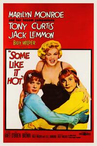 Reprodukció Some Like it Hot, Ft. Marilyn Monroe (Vintage Cinema / Retro Movie Theatre Poster / Iconic Film Advert)