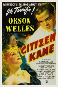 Reprodukció Citizen Kane, Orson Welles (Vintage Cinema / Retro Movie Theatre Poster / Iconic Film Advert)