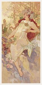 Reprodukció The Seasons: Autumn (Art Nouveau Portrait) - Alphonse Mucha