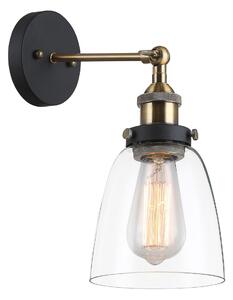 Italux modern vintage fali lámpa francis fekete átlátszó arany itxmbm-2563/1 gd+cl